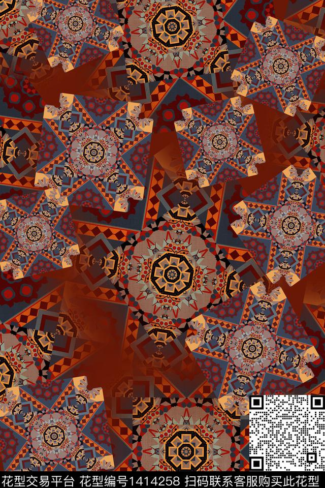 连衣裙香云纱中国风传统印花华亿平台下载（图片编号: 1414258） - 瓦栏（Walan）