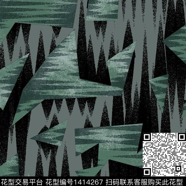 纸印花几何抽象传统印花华亿平台下载（图片编号: 1414267） - 瓦栏（Walan）