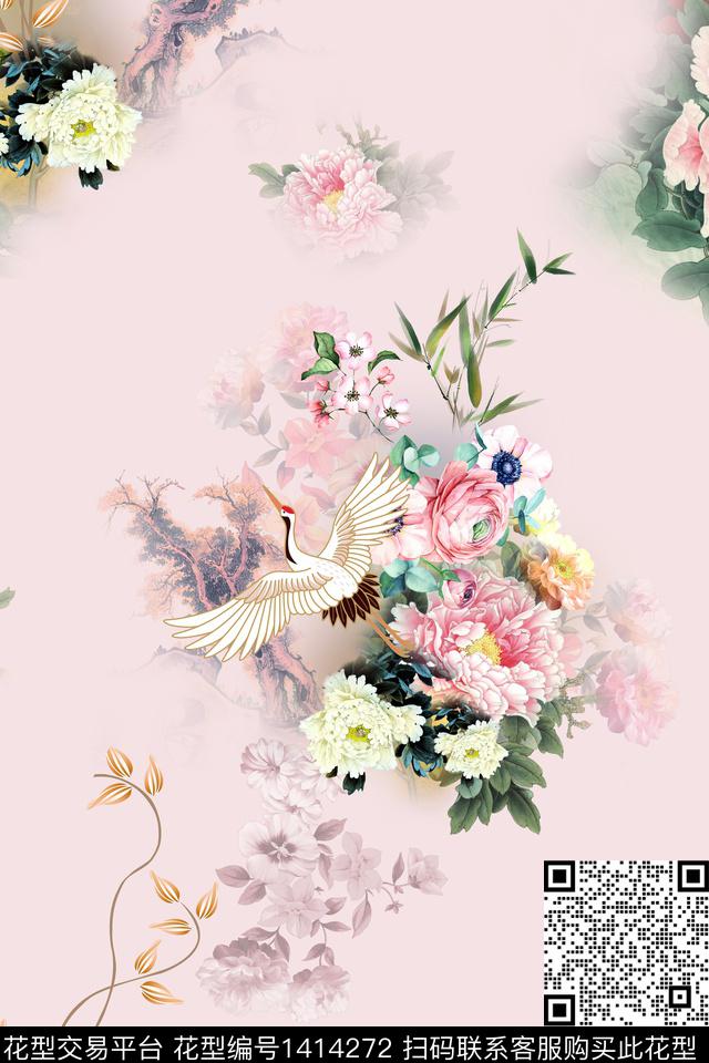 连衣裙旗袍中国风传统印花华亿平台下载（图片编号: 1414272） - 瓦栏（Walan）