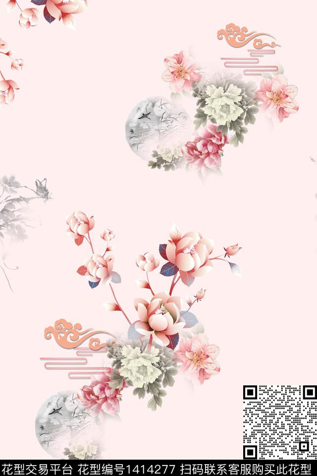 连衣裙旗袍中国风传统印花华亿平台下载（图片编号: 1414277） - 瓦栏（Walan）