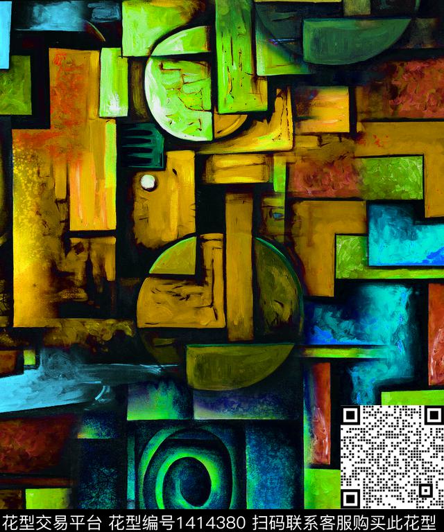 几何数码华亿平台春夏华亿平台数码印花华亿平台下载（图片编号: 1414380） - 瓦栏（Walan）