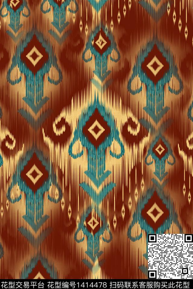 连衣裙香云纱中国风传统印花华亿平台下载（图片编号: 1414478） - 瓦栏（Walan）