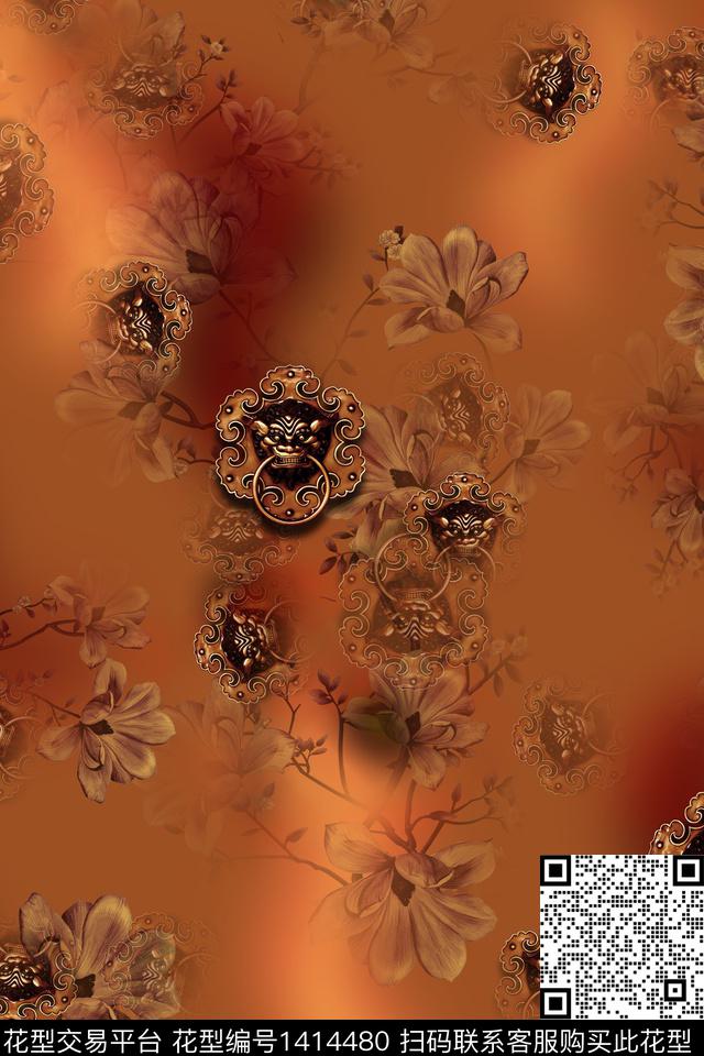 连衣裙香云纱中国风传统印花华亿平台下载（图片编号: 1414480） - 瓦栏（Walan）