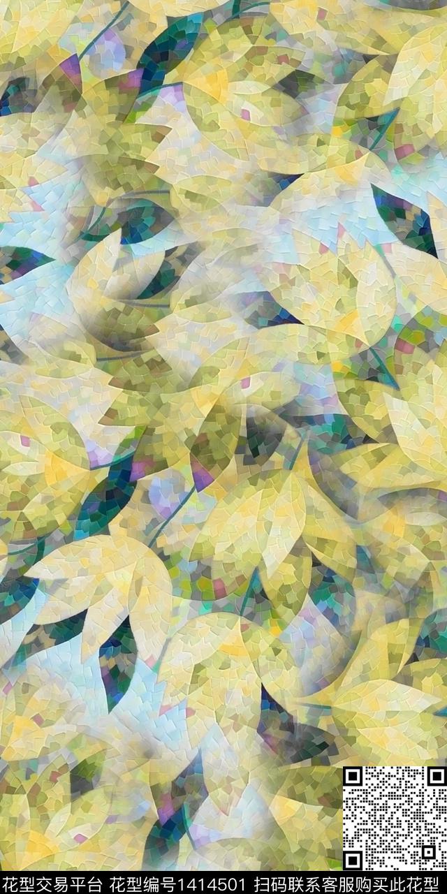 肌理抽象数码印花华亿平台下载（图片编号: 1414501） - 瓦栏（Walan）