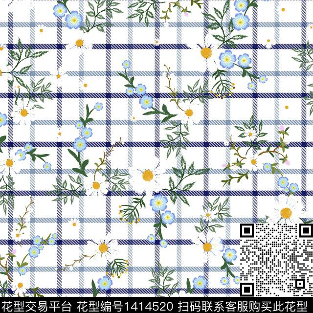 花卉大牌风真丝数码印花华亿平台下载（图片编号: 1414520） - 瓦栏（Walan）