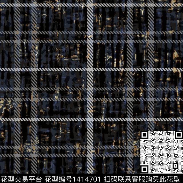 几何抽象男装大牌风数码印花华亿平台下载（图片编号: 1414701） - 瓦栏（Walan）