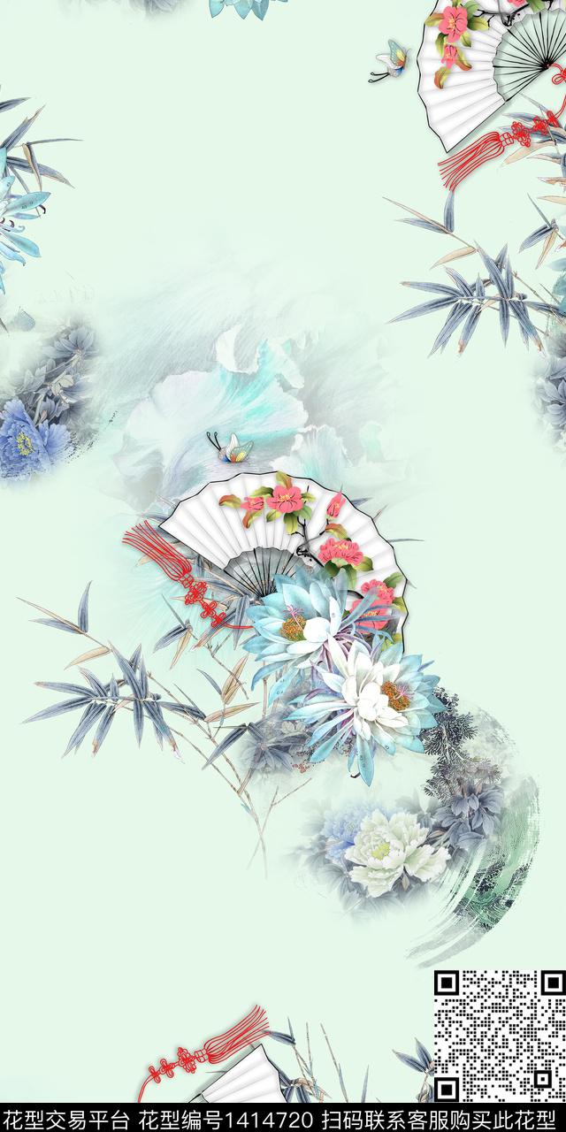 绿植树叶动物花卉数码印花华亿平台下载（图片编号: 1414720） - 瓦栏（Walan）