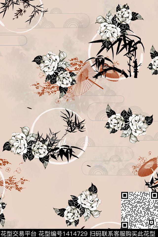 绿植树叶动物花卉数码印花华亿平台下载（图片编号: 1414729） - 瓦栏（Walan）