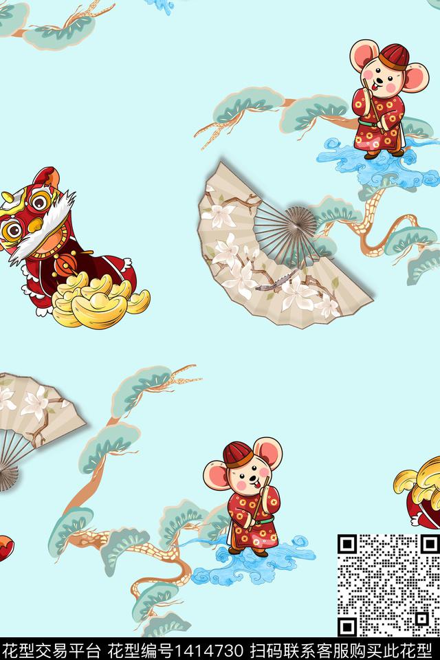 绿植树叶动物花卉数码印花华亿平台下载（图片编号: 1414730） - 瓦栏（Walan）