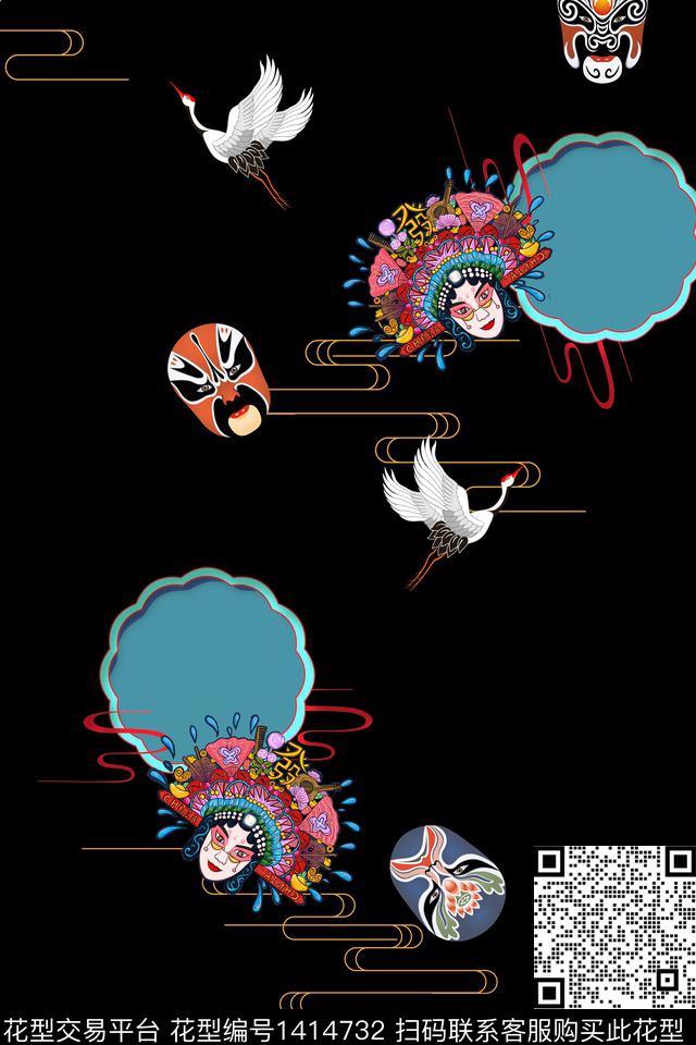 绿植树叶动物花卉数码印花华亿平台下载（图片编号: 1414732） - 瓦栏（Walan）