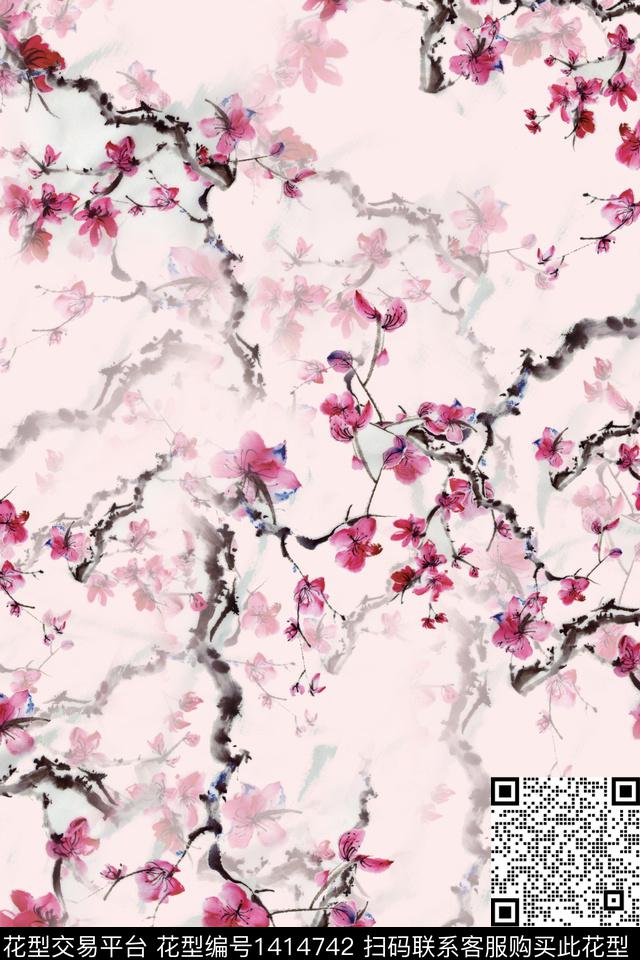 绿植树叶动物花卉数码印花华亿平台下载（图片编号: 1414742） - 瓦栏（Walan）