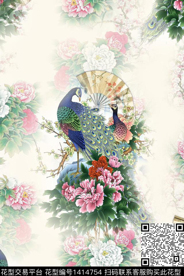 绿植树叶动物花卉数码印花华亿平台下载（图片编号: 1414754） - 瓦栏（Walan）