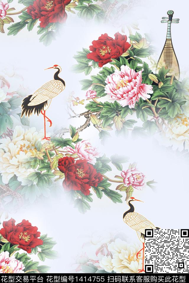 绿植树叶动物花卉数码印花华亿平台下载（图片编号: 1414755） - 瓦栏（Walan）