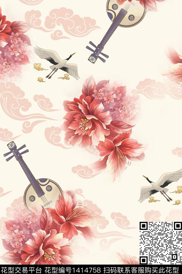 绿植树叶动物花卉数码印花华亿平台下载（图片编号: 1414758） - 瓦栏（Walan）