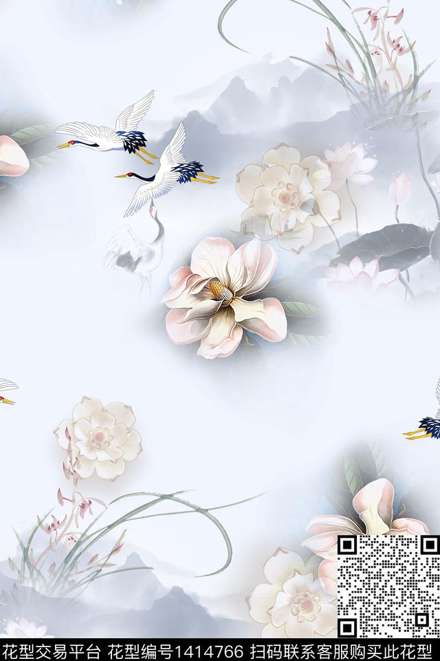 绿植树叶动物花卉数码印花华亿平台下载（图片编号: 1414766） - 瓦栏（Walan）