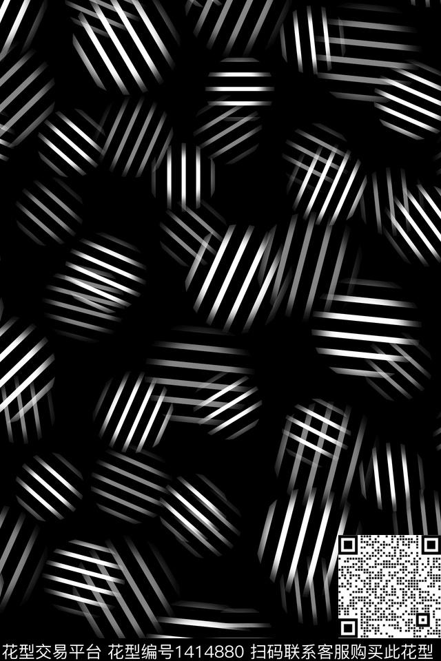 黑底花卉黑白华亿平台清爽底花卉数码印花华亿平台下载（图片编号: 1414880） - 瓦栏（Walan）