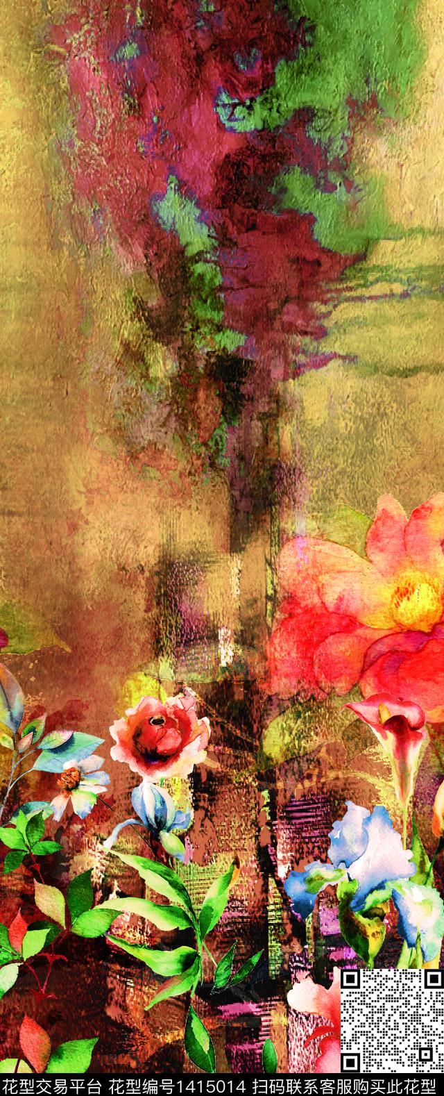 定位花女装定位花数码华亿平台数码印花华亿平台下载（图片编号: 1415014） - 瓦栏（Walan）