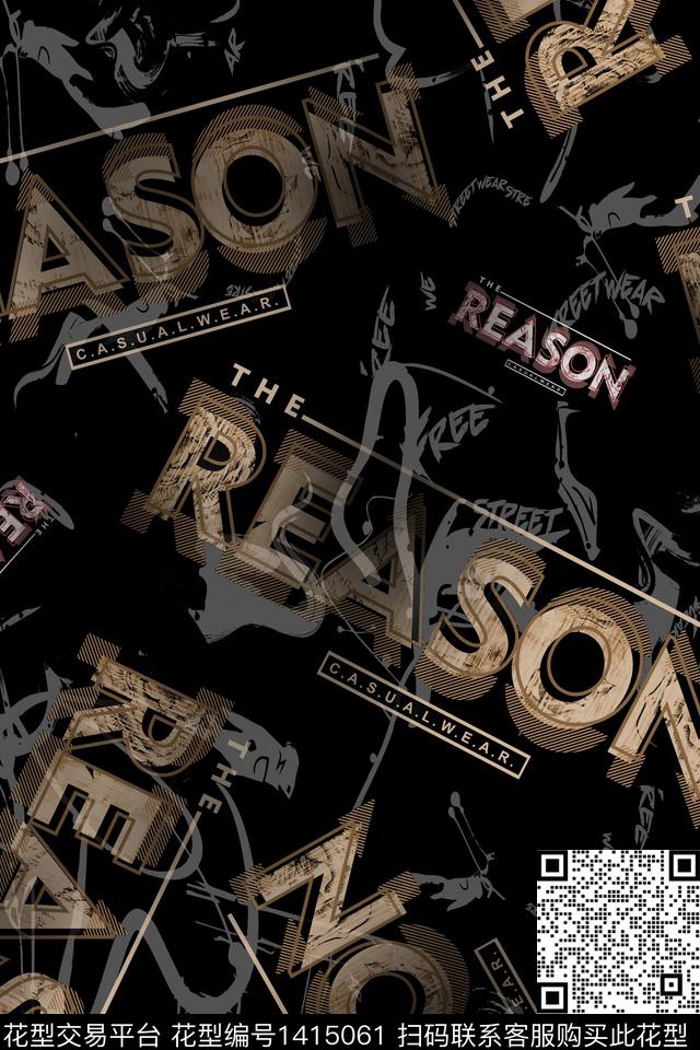 几何字母肌理数码印花华亿平台下载（图片编号: 1415061） - 瓦栏（Walan）