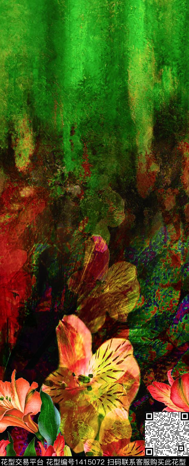 定位花女装定位花数码华亿平台数码印花华亿平台下载（图片编号: 1415072） - 瓦栏（Walan）