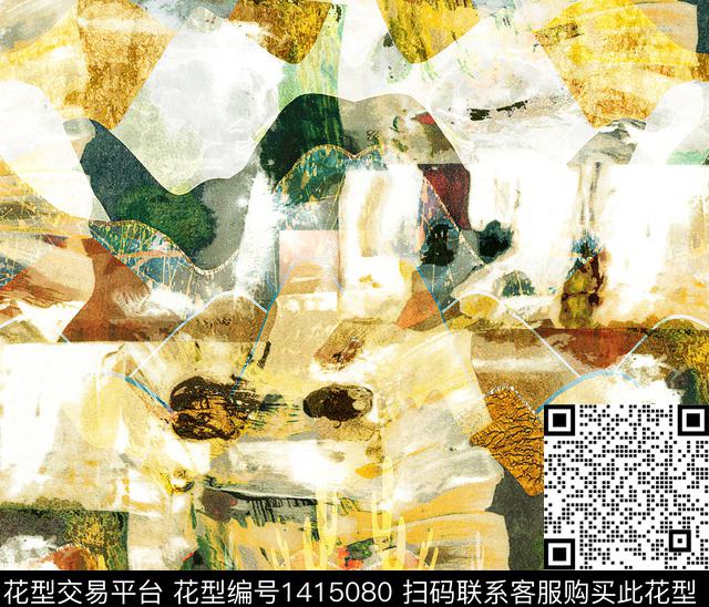 定位花扎染华亿平台风景定位数码印花华亿平台下载（图片编号: 1415080） - 瓦栏（Walan）