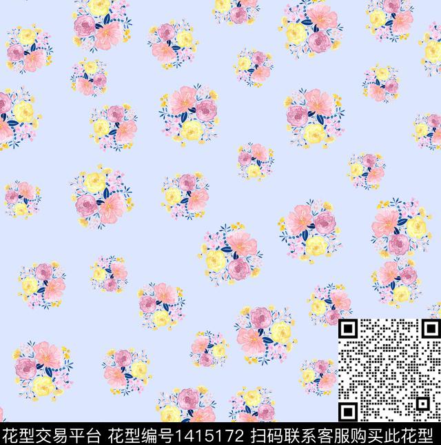 小碎花日韩风数码印花华亿平台下载（图片编号: 1415172） - 瓦栏（Walan）