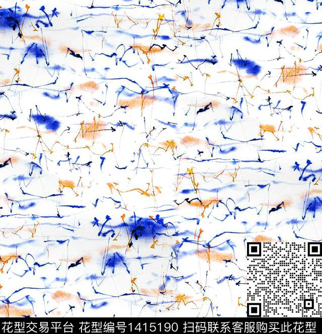 小碎花日韩风鸟数码印花华亿平台下载（图片编号: 1415190） - 瓦栏（Walan）