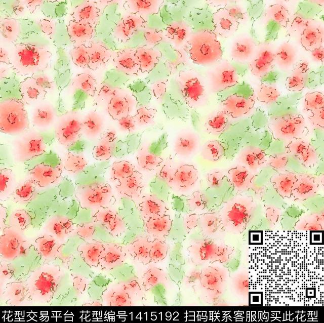 小碎花日韩风审数码印花华亿平台下载（图片编号: 1415192） - 瓦栏（Walan）