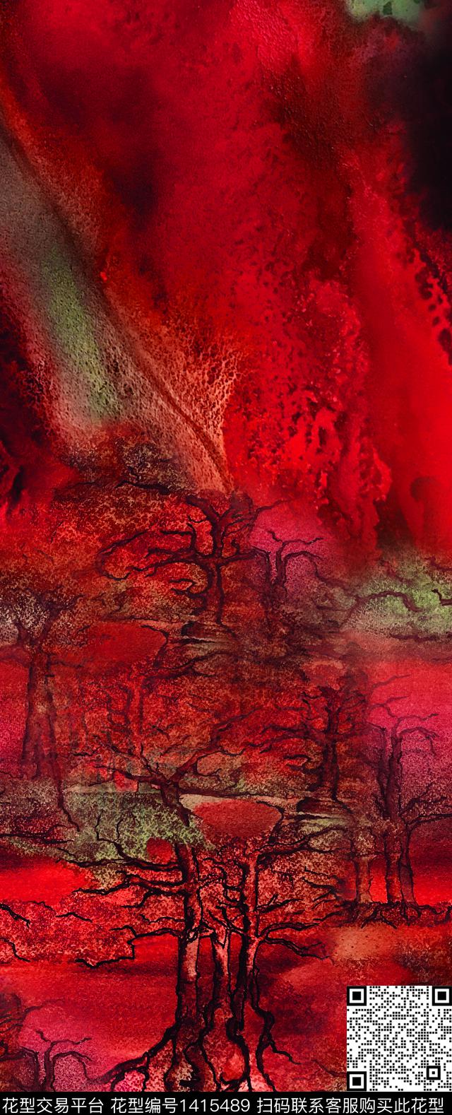 女装定位花数码定位花春夏华亿平台数码印花华亿平台下载（图片编号: 1415489） - 瓦栏（Walan）