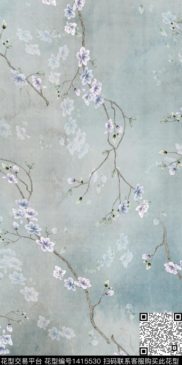 女装花卉数码印花华亿平台下载（图片编号: 1415530） - 瓦栏（Walan）