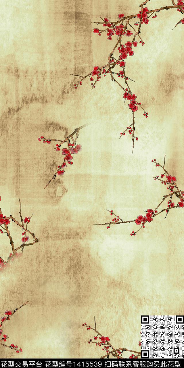 女装花卉数码印花华亿平台下载（图片编号: 1415539） - 瓦栏（Walan）