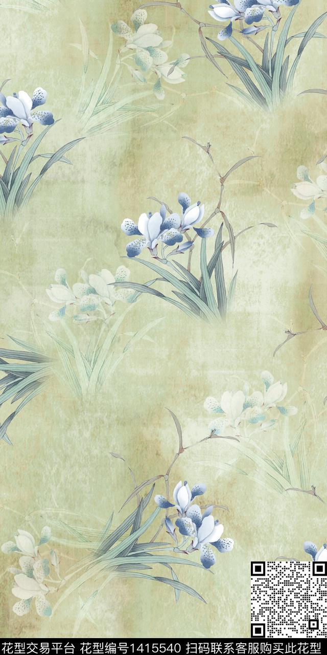 女装花卉数码印花华亿平台下载（图片编号: 1415540） - 瓦栏（Walan）