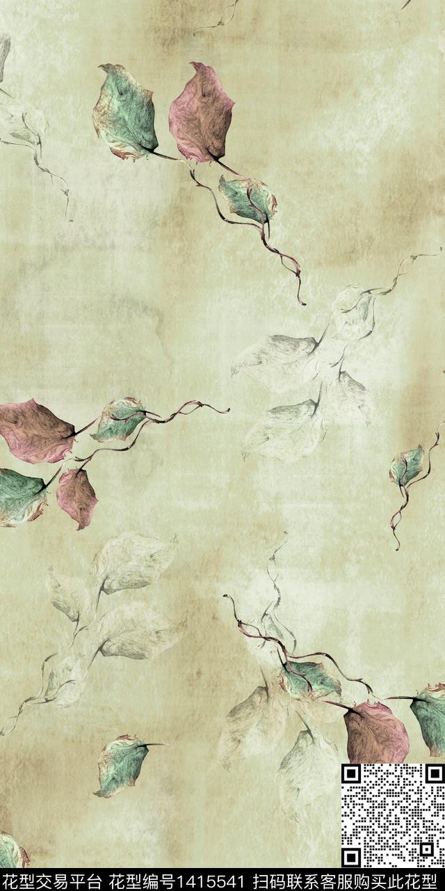 女装花卉数码印花华亿平台下载（图片编号: 1415541） - 瓦栏（Walan）