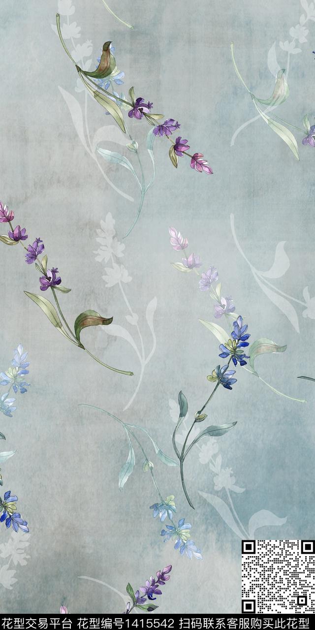 女装花卉数码印花华亿平台下载（图片编号: 1415542） - 瓦栏（Walan）