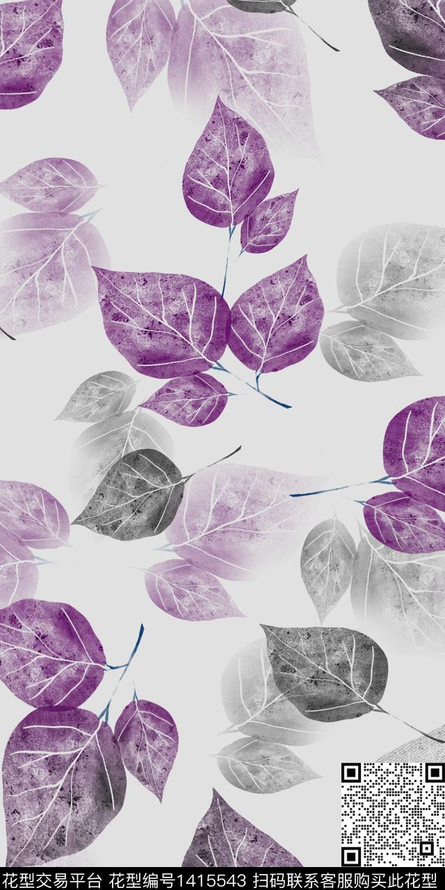 女装花卉数码印花华亿平台下载（图片编号: 1415543） - 瓦栏（Walan）