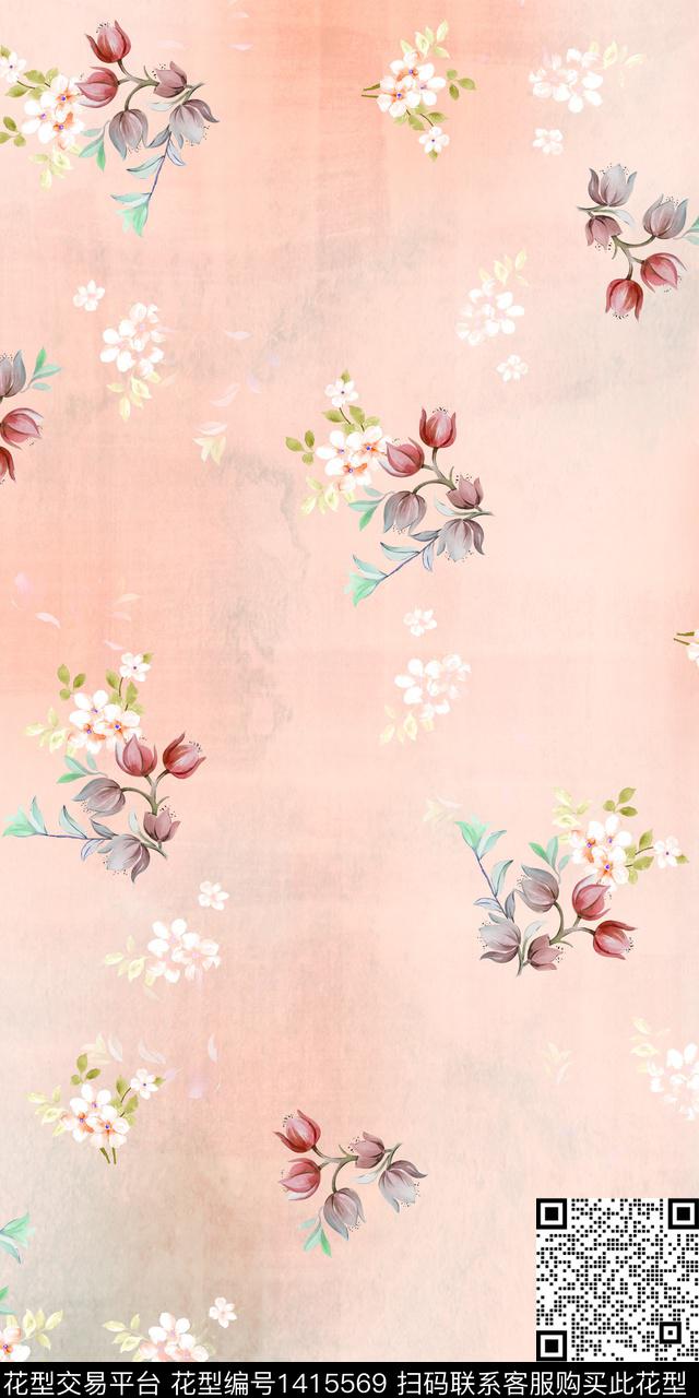 女装花卉数码印花华亿平台下载（图片编号: 1415569） - 瓦栏（Walan）