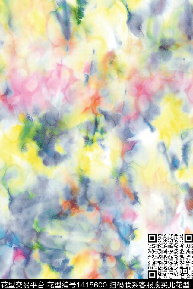 炫彩肌理水彩数码印花华亿平台下载（图片编号: 1415600） - 瓦栏（Walan）
