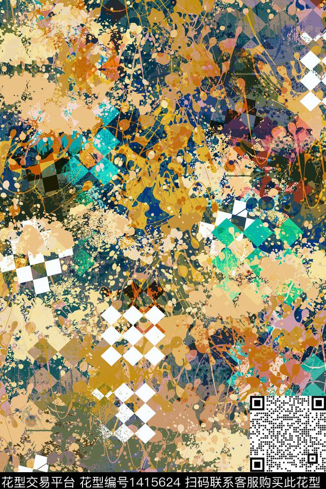 抽象男装家居服户外传统印花华亿平台下载（图片编号: 1415624） - 瓦栏（Walan）