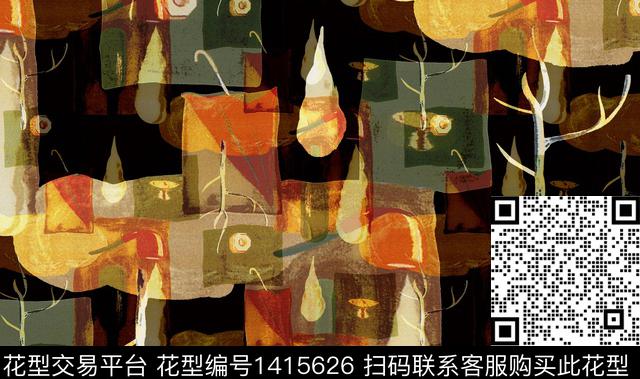 定位花扎染华亿平台风景定位数码印花华亿平台下载（图片编号: 1415626） - 瓦栏（Walan）