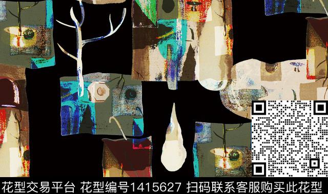 定位花扎染华亿平台风景定位数码印花华亿平台下载（图片编号: 1415627） - 瓦栏（Walan）