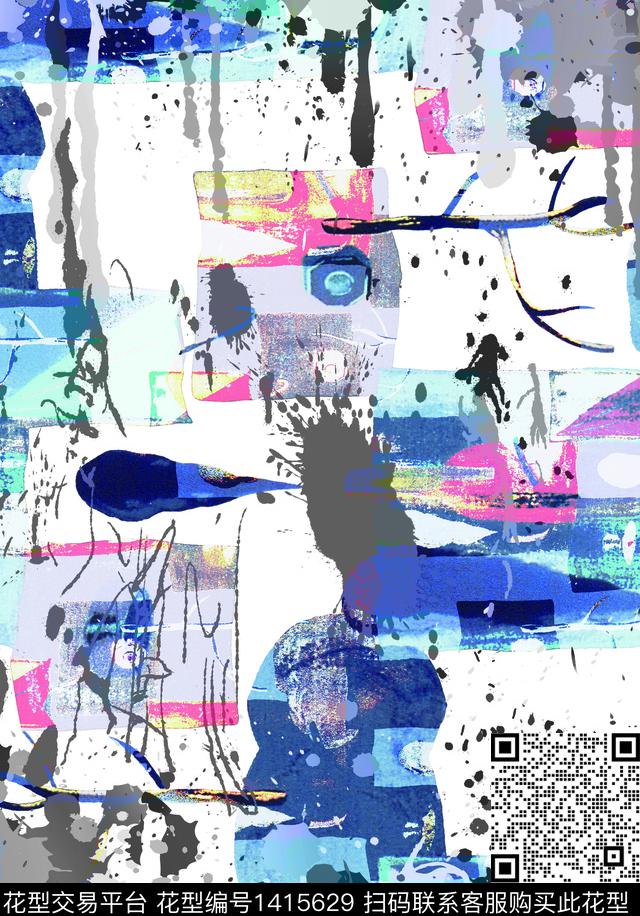 定位花扎染华亿平台风景定位数码印花华亿平台下载（图片编号: 1415629） - 瓦栏（Walan）