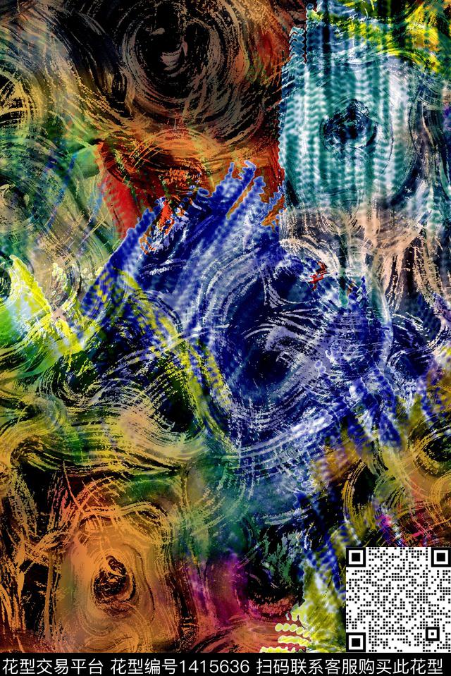 定位花扎染华亿平台风景定位数码印花华亿平台下载（图片编号: 1415636） - 瓦栏（Walan）