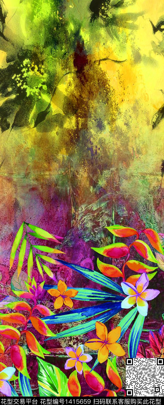 女装定位花数码华亿平台数码定位花数码印花华亿平台下载（图片编号: 1415659） - 瓦栏（Walan）