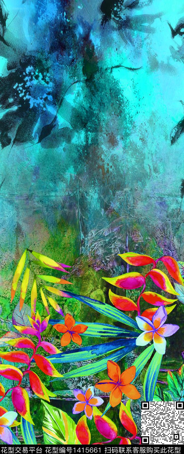 女装定位花数码华亿平台数码定位花数码印花华亿平台下载（图片编号: 1415661） - 瓦栏（Walan）