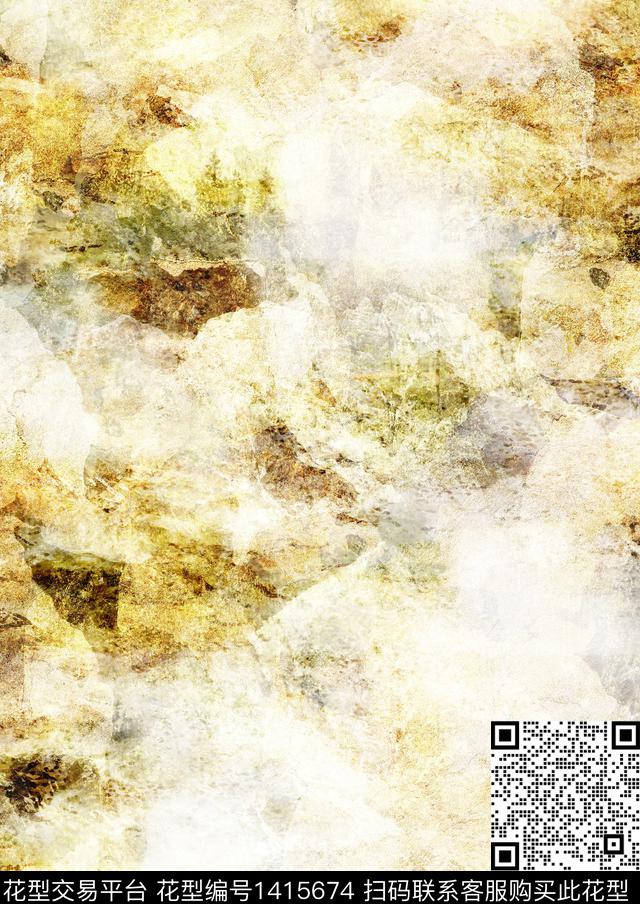 时尚肌理真丝数码印花华亿平台下载（图片编号: 1415674） - 瓦栏（Walan）