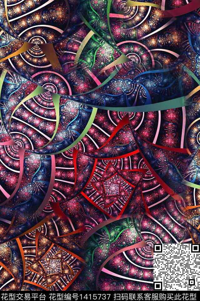 几何数码华亿平台春夏华亿平台数码印花华亿平台下载（图片编号: 1415737） - 瓦栏（Walan）