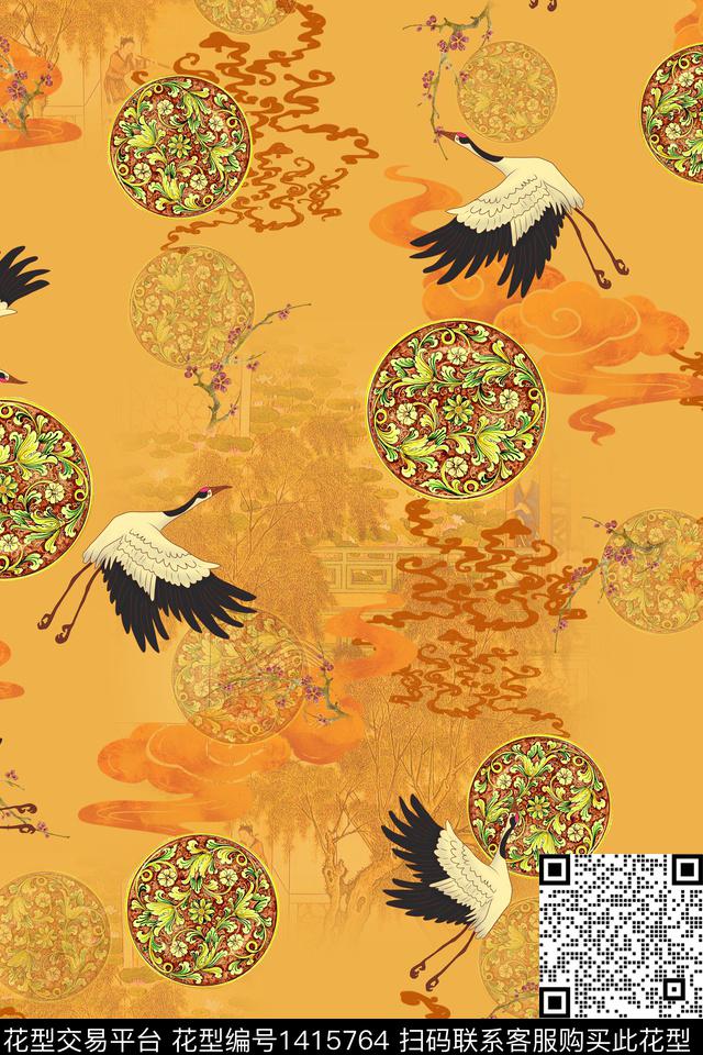 连衣裙香云纱中国风传统印花华亿平台下载（图片编号: 1415764） - 瓦栏（Walan）