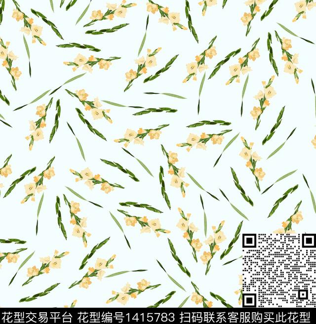 小碎花日韩风审数码印花华亿平台下载（图片编号: 1415783） - 瓦栏（Walan）