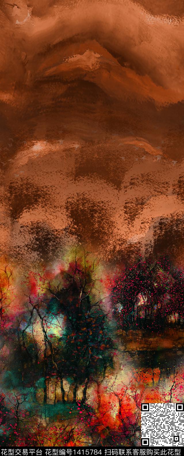 女装定位花数码定位花春夏华亿平台数码印花华亿平台下载（图片编号: 1415784） - 瓦栏（Walan）