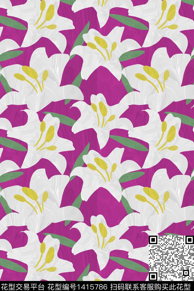 花卉大牌风小碎花传统印花华亿平台下载（图片编号: 1415786） - 瓦栏（Walan）