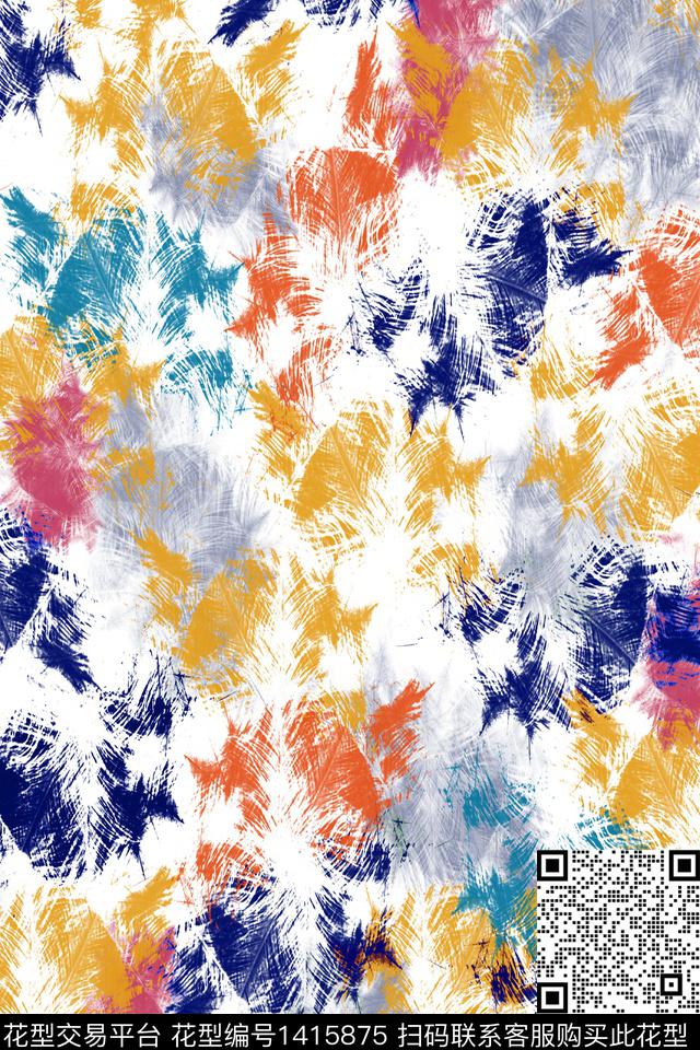 炫彩肌理扎染华亿平台数码印花华亿平台下载（图片编号: 1415875） - 瓦栏（Walan）